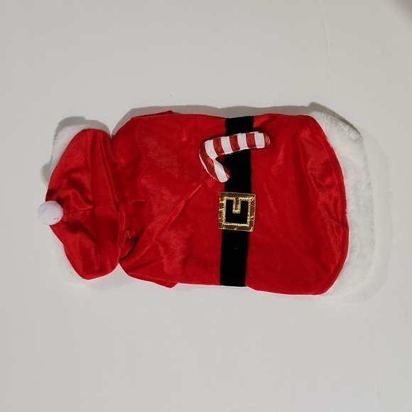 Holiday Time Dog Pet Holiday Christmas Hooded Santa Suit (M) - Picture 2 of 10
